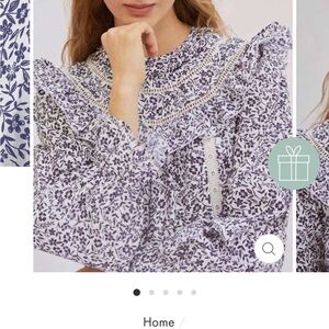Sonmer Floral Blouse in blue